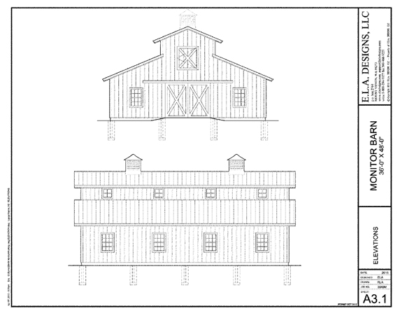36X48 Monitor Barn Sheet A3.1